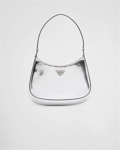 silver prada handbag|prada silver shoulder bag.